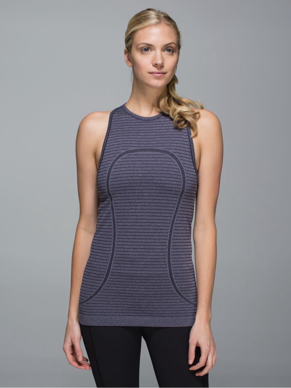 Lululemon Run: Swiftly Tech Tank | 
Rugby Stripe Tonal Heathered Black Grape